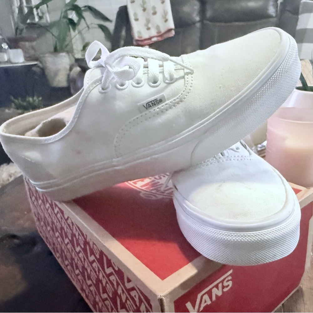Vans Classic White Lace-Up Sneakers